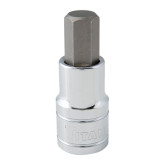 Titan 15612 Hex Bit Socket, 1/2" Drive, 12mm, Metric, Chrome Vanadium Steel