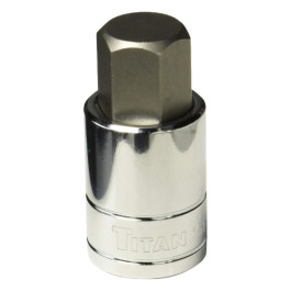 Titan 15619 Hex Bit Socket, 1/2" Drive, 19 Millimeter, Chrome Vanadium Steel Steel