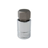 Titan 15622 Hex Bit Socket, 1/2" Drive, 22mm, Metric, Chrome Vanadium Steel