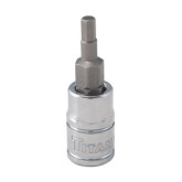 Titan 15653 Hex Bit Socket, 1/4" Drive, 1/8", SAE, Chrome Vanadium Steel