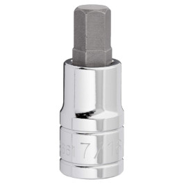 Titan 15661 Hex Bit Socket, 1/2" Drive, 7/16" Size, Chrome Vanadium Steel