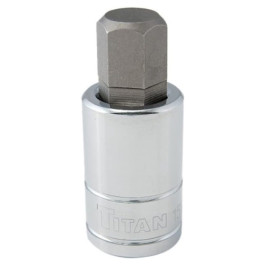 Titan 15663 Hex Bit Socket, 9/16", 1/2" Drive, Chrome Vanadium Steel