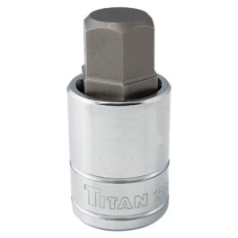 Titan 15665 Hex Bit Socket, 1/2" Drive x 11/16", Chrome Vanadium Steel