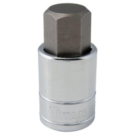 Titan 15666 Hex Bit Socket, 1/2" Drive, 3/4", Chrome Vanadium Steel
