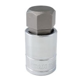 Titan 15668 Hex Bit Socket, 1/2" Drive, 7/8", SAE, Chrome Vanadium Steel