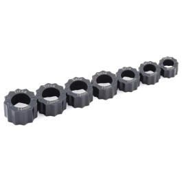Titan 16057 7-Piece Disposable Damaged Bolt Extractor Ring Set, 8–14 mm, Alloy Steel