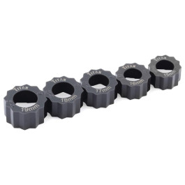Titan 16058 5-Piece Disposable Damaged Bolt Extractor Ring Set, 15–19mm Sizes, Sintered Alloy Steel, Black Manganese Phosphate Finish