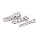 Titan 16105 3-Piece Wobble Extension Set, 1/4", 3/8", 1/2" Drive, Chrome Vanadium Steel