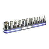 Titan 16136 13-Piece Tamper Resistant Metric Hex Bit Set, S2 Steel, Magnetic Holder