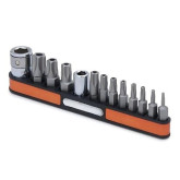 Titan 16137 13-Piece Tamper-Resistant Star Bit Socket Set, Impact Grade, Magnetic Storage Rail