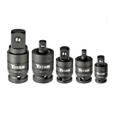 Titan 16150 5-Piece Impact Grade Wobble Adapter Set, Black Oxide Finish, Durable Steel Construction