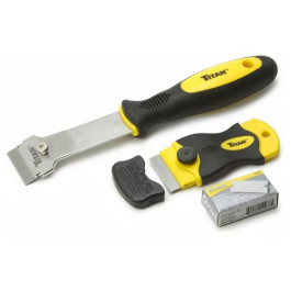 Titan 17002 Razor Scraper Set, Multi-Purpose and Mini Scrapers, with 5 Extra Heavy-Duty Blades, 2-Piece