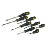 Titan 17208 8-Piece Slotted & Phillips Screwdriver Set, Magnetic Tips, Ergonomic TPR Handles