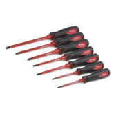 Titan 17237 7-Piece Insulated Electrician Screwdriver Set, Magnetic Tips, Cushion Grip Handles