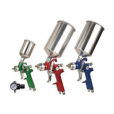 Titan 19221 4-Piece HVLP Spray Gun Kit with Aluminum Case, Color-Coded Nozzles, 1.0mm, 1.4mm, 1.7mm