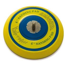 Titan 19226 Sanding Pad, 6" Diameter, Hook and Loop, Flexible Rubber