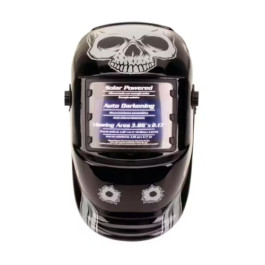 Titan 41282 Auto Darkening Welding Helmet, Skull & Pistols Graphic, Adjustable Shade, UV/IR Protection