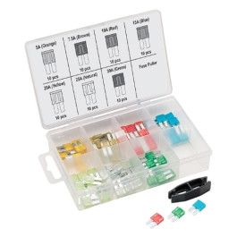 Titan 45231 71-Piece Micro-2 Blade Fuse Assortment, 5–30 Amp, 32V, with Fuse Puller