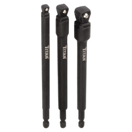 Titan 49006 Impact Wobble Socket Adapter Set, 6" Length, 3-Piece