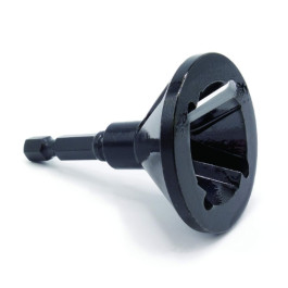 Titan 51950 Exoburr External Deburrer, HRC 60 Steel Blade, 1/4" Hex Shank, 5/16 to 7/8" Capacity