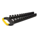 Titan TL98012 Wrench Rack Metric 12 Slot Easy Carry, Semi-Flexible Grippers, Large Handle