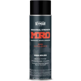 Seymour 620-1415 MRO Industrial High Solids Spray Paint, Gloss Black, Case of 6