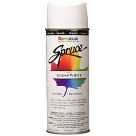 Seymour 98-2 Spruce Enamel Spray Paint, Gloss White, 12 Oz.