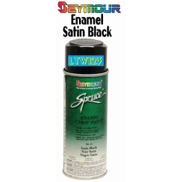 Seymour 98-24 Spruce Enamel Satin Black Spray Paint, 12 oz Aerosol Can, General Purpose Coating