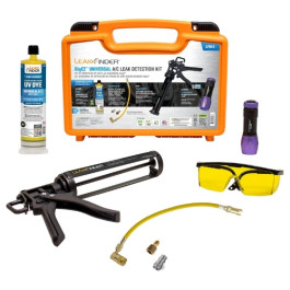 Tracer Products LF016 BigEZ Universal A/C Leak Detection Kit, 8 oz Dye Cartridge, Caulking Gun Injector, R-134a Hose Coupler, UV Flashlight