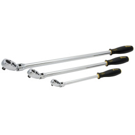 Titan 11303 Extra-Long Flex-Head Ratchet Set, 3-Piece, 1/4", 3/8" and 1/2"