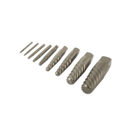 Titan 16082 9-Piece Screw Extractor Set, Left-Hand Spiral, Sizes #1-#9, for
