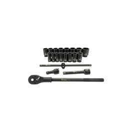 Titan 44002 3/4" Drive 6-Point Metric Impact Socket Set, 20 Piece