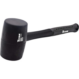 Titan 63232 Rubber Mallet, 32 Ounce Rubber Head, Cushion Grip Handle