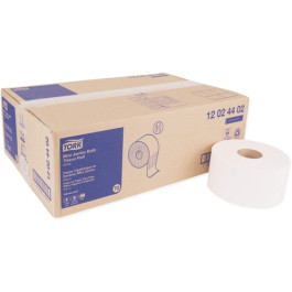 Essity 12024402 Tork Advanced Mini Jumbo Bath Tissue Roll, 2-Ply, 751 Feet,