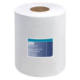 Essity 121201 Tork Basic Centerfeed Paper Wiper, White, 2-Ply, 9" x 590 Fee