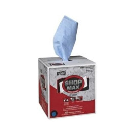 Tork 450337 ShopMax 450 Centerfeed Wiper, Blue, 9 x 13 inch Sheets, Case of 4