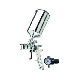 Titan 19123 Gravity Feed HVLP Spray Gun, 2.3mm Nozzle, Polished Aluminum