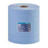 Tork 13244101 Industrial Paper Wiper, Centerfeed, 4 Ply, Blue, Case of 2 Rolls