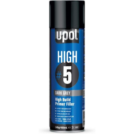 U-POL 0765V High #5 High Build Primer Filler, Dark Gray, 450 ml Aerosol