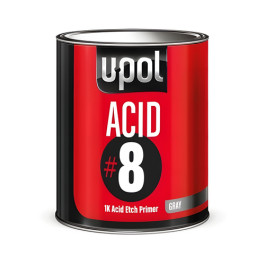 U-POL 0776 ACID#8 Acid Etch Primer, 1K Ready to Use, Gray, 1 Liter