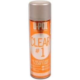 U-POL 0796 CLEAR#1 UV Resistant Clearcoat Aerosol, High Gloss, 450 ml