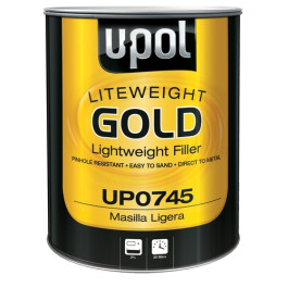 U-POL UP0745 Liteweight Gold Premium Lightweight Body Filler, Gold, 3 Liter