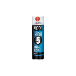 U-POL UP0871 HIGH#5 High Build Primer Filler Aerosol, Black, 450 ml