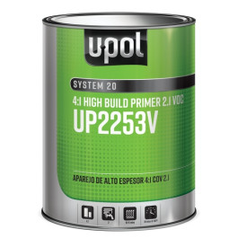 U-POL UP2253V System 20 2.1 VOC 4:1 High Build Primer, Gray, 1 US Gallon Ti