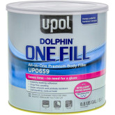 U-POL UP0659 Dolphin One Fill Premium All-In-One Body Filler, 1 gal Tin, Off-White Paste