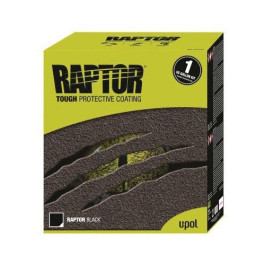 U-POL UP0820 Raptor Black Truck Bed Liner Kit, 4 liter, Coverage to 125 sq
