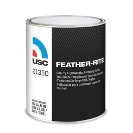 USC 21330 Feather-Rite Lightweight Autobody Filler, Gallon, with Blue Cream