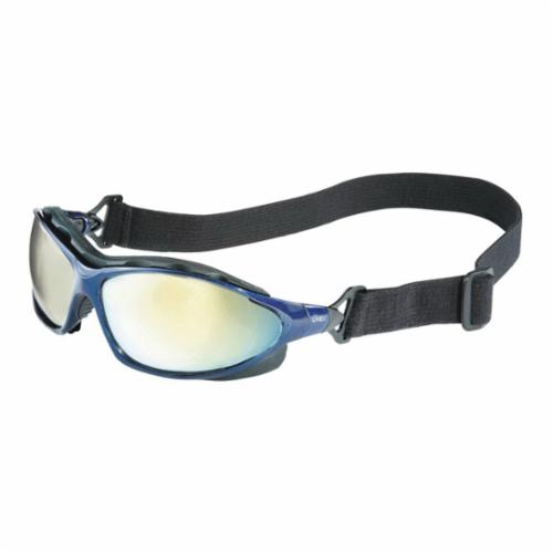 Honeywell Uvex S0624X Seismic Sealed Anti-Fog Safety Glasses, Metallic, Blue Frame, SCT-Reflect 50 Lens