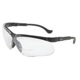 Honeywell Uvex S3762 Genesis Safety Glasses With Clear Anti-Scratch/Hard Coat Lens, Black, +2 Magnification