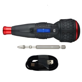 Vessel Tools 220USB1U USB Rechargeable Ball Grip Screwdriver, 3.6V 800 mAh, 2 N-m Power Assist, 280 RPM, 1/4" Hex Bit Holder